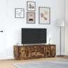 Meuble TV avec lumières LED chêne fumé 160,5x41x50 cm 625239625239