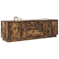 Meuble TV avec lumières LED chêne fumé 160,5x41x50 cm 625239625239