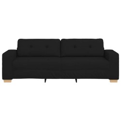 Canapé 3 places noir en tissu 220x78x80 cm 625240625240