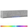 Meuble TV avec LED 165x34x40 cm Gris Béton Bois d’ingénierie 625246625246