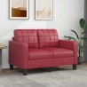 Canapé à 2 places Rouge bordeaux 120 cm Similicuir 625252625252