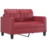 Canapé à 2 places Rouge bordeaux 120 cm Similicuir 625252625252