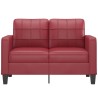 Canapé à 2 places Rouge bordeaux 120 cm Similicuir 625252625252