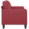Canapé à 2 places Rouge bordeaux 120 cm Similicuir 625252625252