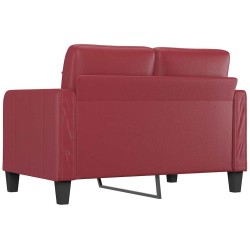 Canapé à 2 places Rouge bordeaux 120 cm Similicuir 625252625252