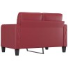 Canapé à 2 places Rouge bordeaux 120 cm Similicuir 625252625252