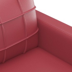 Canapé à 2 places Rouge bordeaux 120 cm Similicuir 625252625252
