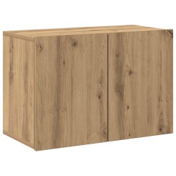 Meuble TV mural chêne artisanal 60x30x41 cm 625254625254