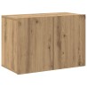 Meuble TV mural chêne artisanal 60x30x41 cm 625254625254