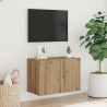 Meuble TV mural chêne artisanal 60x30x41 cm 625254625254