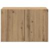 Meuble TV mural chêne artisanal 60x30x41 cm 625254625254