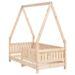 Cadre de lit pour enfant 70x140 cm bois de pin massif 625255625255
