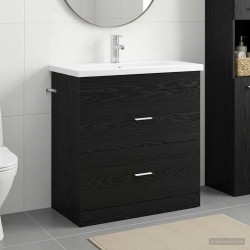 Ensemble de mobilier de salle de bain Chêne noir 625257625257