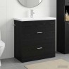 Ensemble de mobilier de salle de bain Chêne noir 625257625257