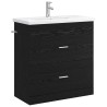 Ensemble de mobilier de salle de bain Chêne noir 625257625257
