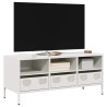 Meuble TV blanc 101,5x39x43,5 cm acier laminé à froid 625259625259