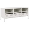 Meuble TV blanc 101,5x39x43,5 cm acier laminé à froid 625259625259