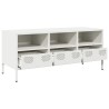 Meuble TV blanc 101,5x39x43,5 cm acier laminé à froid 625259625259
