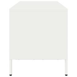 Meuble TV blanc 101,5x39x43,5 cm acier laminé à froid 625259625259
