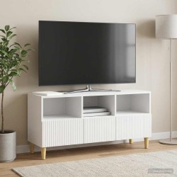 Meuble TV Blanc brillant 102 x 34,5 x 50 cm Bois d'ingénierie 625260625260