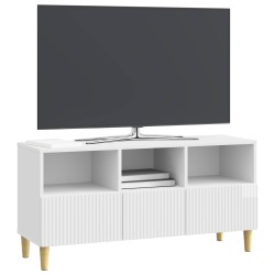 Meuble TV Blanc brillant 102 x 34,5 x 50 cm Bois d'ingénierie 625260625260
