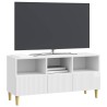 Meuble TV Blanc brillant 102 x 34,5 x 50 cm Bois d'ingénierie 625260625260