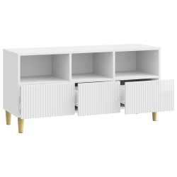 Meuble TV Blanc brillant 102 x 34,5 x 50 cm Bois d'ingénierie 625260625260