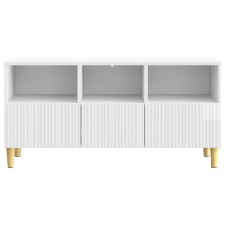 Meuble TV Blanc brillant 102 x 34,5 x 50 cm Bois d'ingénierie 625260625260
