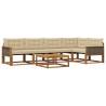 Ensemble de canapés d'extérieur 6 pcs Naturel et Beige 625263625263