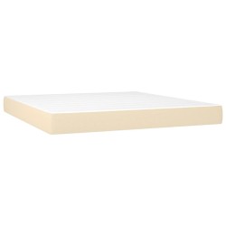 Matelas de lit à ressorts ensachés fermeté moyenne Crème 180x200x20 cm Tissu 625269625269