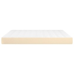 Matelas de lit à ressorts ensachés fermeté moyenne Crème 180x200x20 cm Tissu 625269625269