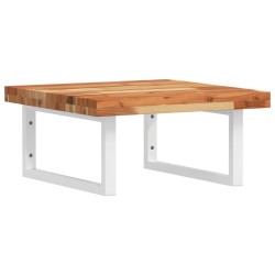 Étagère de vasque murale acier et bois massif d'acacia 625270625270