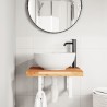 Étagère de vasque murale acier et bois massif d'acacia 625270625270
