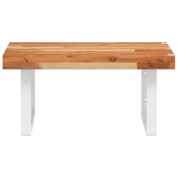Étagère de vasque murale acier et bois massif d'acacia 625270625270