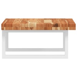 Étagère de vasque murale acier et bois massif d'acacia 625270625270