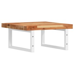Étagère de vasque murale acier et bois massif d'acacia 625270625270