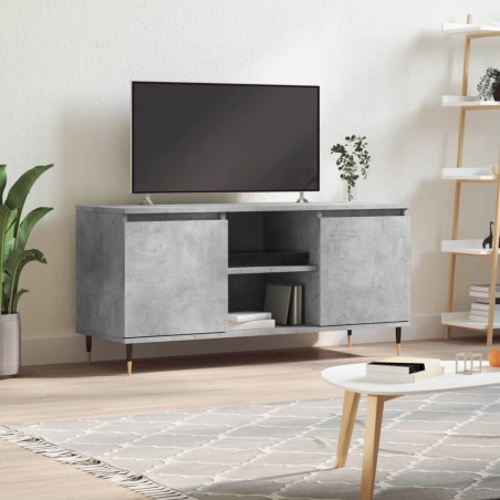 Meuble TV gris béton 104x35x50 cm bois d'ingénierie 625274625274