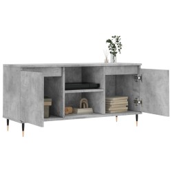 Meuble TV gris béton 104x35x50 cm bois d'ingénierie 625274625274