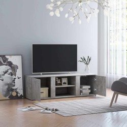 Meuble TV Gris béton 120x34x37 cm Bois d’ingénierie 625281625281