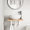 Étagère de vasque murale acier et bois massif d'acacia 625282625282
