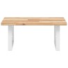 Étagère de vasque murale acier et bois massif d'acacia 625282625282