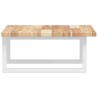 Étagère de vasque murale acier et bois massif d'acacia 625282625282