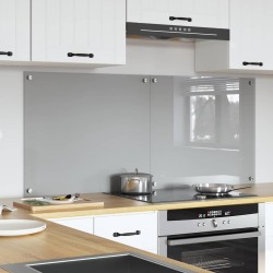 Crédence de cuisine 2 pcs Gris clair 70 x 60 cm verre trempé 625288625288