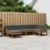 Ensemble de canapés d'extérieur 6 pcs Naturel et Anthracite 625289625289