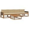 Ensemble de canapés d'extérieur 5 pcs Naturel et Beige 625290625290