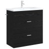Meuble sous lavabo de salle de bain Chêne noir 625293625293