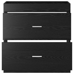 Meuble sous lavabo de salle de bain Chêne noir 625293625293