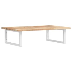 Étagère de vasque murale acier et bois massif d'acacia 625294625294