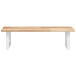 Étagère de vasque murale acier et bois massif d'acacia 625294625294