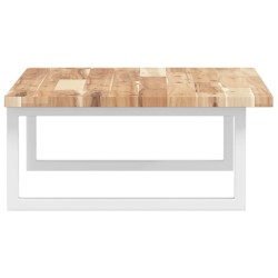 Étagère de vasque murale acier et bois massif d'acacia 625294625294